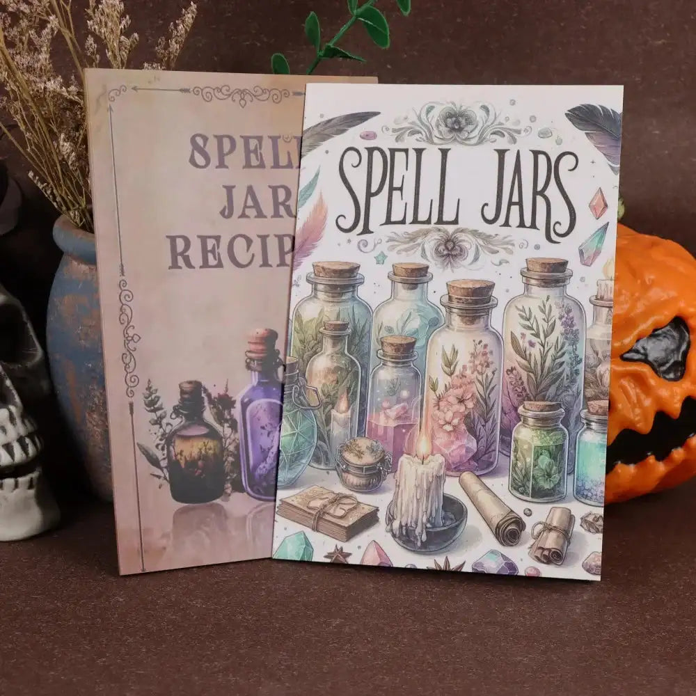 🌿 Ancient Herbal Magic Books – Two-Book Set with Delicate Illustrated Guides for Magical Herbs, Ideal for Birthdays, New Year & Party Decor