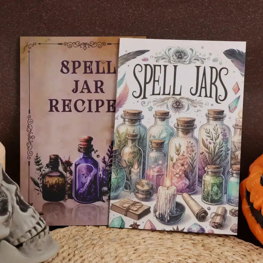 🌿 Ancient Herbal Magic Books – Two-Book Set with Delicate Illustrated Guides for Magical Herbs, Ideal for Birthdays, New Year & Party Decor