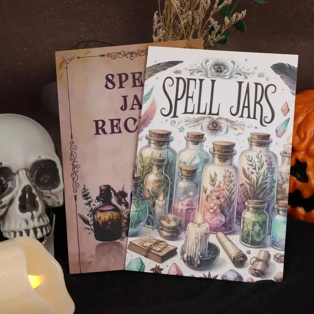 🌿 Ancient Herbal Magic Books – Two-Book Set with Delicate Illustrated Guides for Magical Herbs, Ideal for Birthdays, New Year & Party Decor