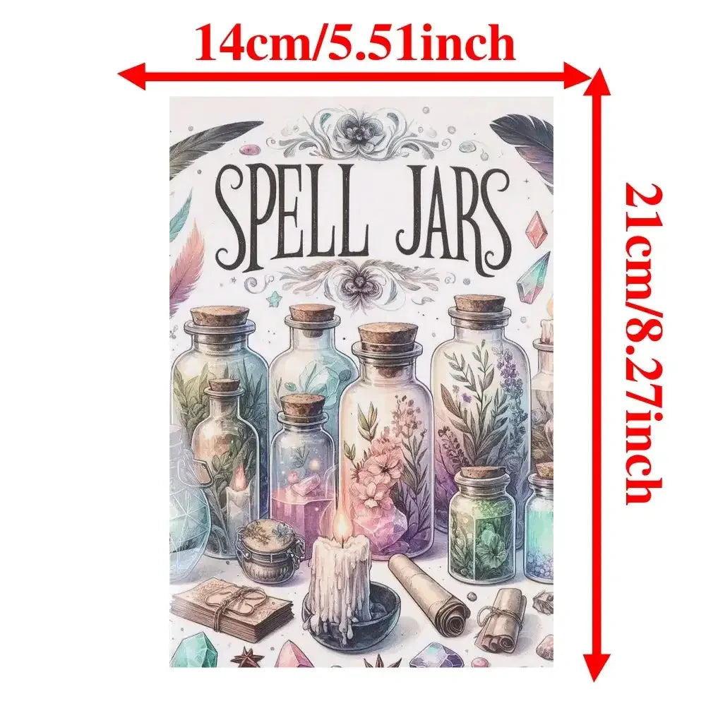 🌿 Ancient Herbal Magic Books – Two-Book Set with Delicate Illustrated Guides for Magical Herbs, Ideal for Birthdays, New Year & Party Decor