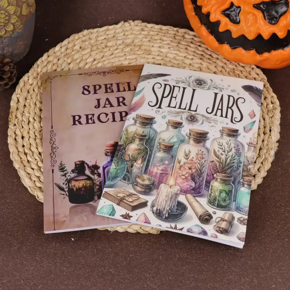 🌿 Ancient Herbal Magic Books – Two-Book Set with Delicate Illustrated Guides for Magical Herbs, Ideal for Birthdays, New Year & Party Decor