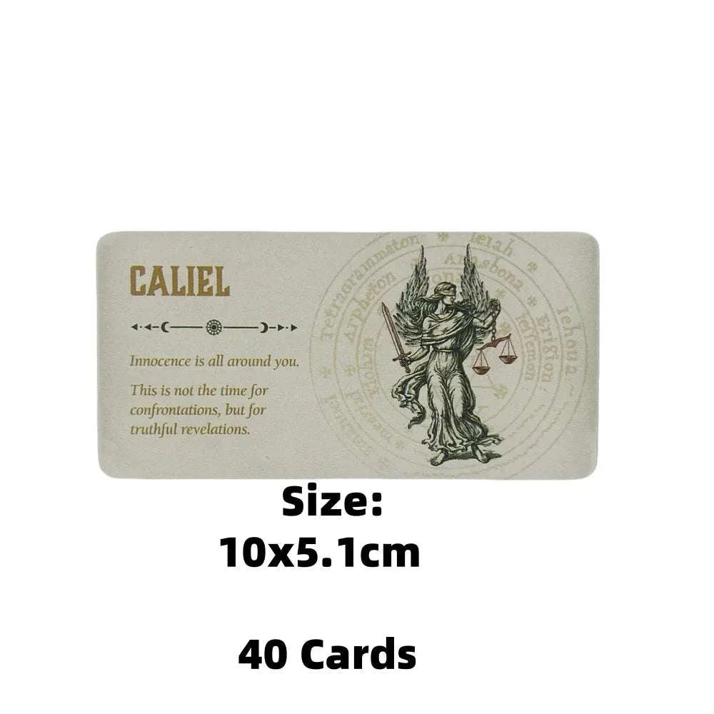 👼 Angel of The Day Oracle – Inspirational 40-Card Deck Featuring Angelic Guidance from Shem HaMephorash, Perfect for Beginners and Social Divination Games