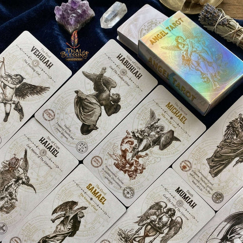 Angel Tarot Deck (Holographic Edition) - Angelic Sacred Symbolism & Esoteric Wisdom Cards for Romance, Intuitive Guidance, Divination & Tarot Collectors