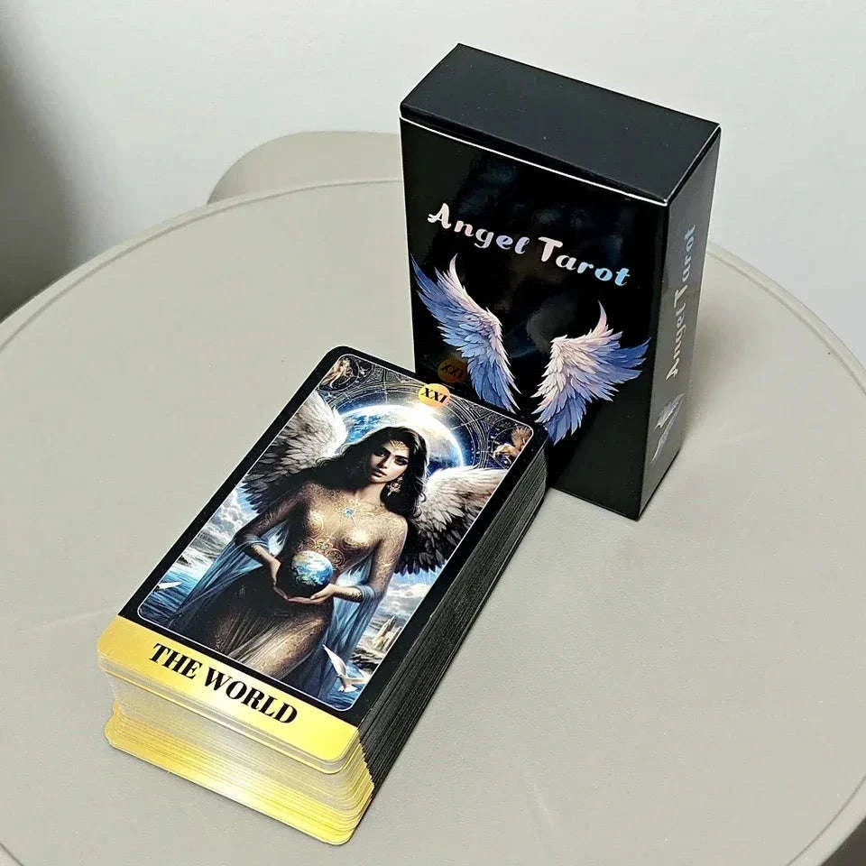 👼 Angel Tarot Deck – Unique 78-Card Pocket-Sized English Version for Spiritual Guidance and Intuitive Learning