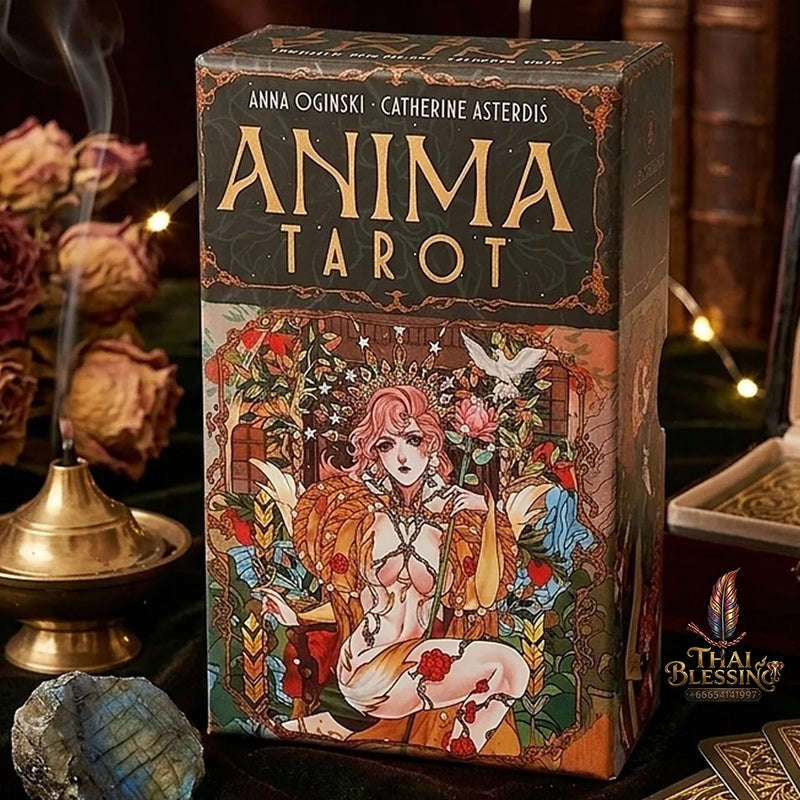 ✨ Anima Tarot Deck in Rigid Box 78 Pcs Art Nouveau Tarot Cards Double-embossed 12x7cm with Gorgeous Anime-Style Illustrations Thai Blessing Co By RURUECHA