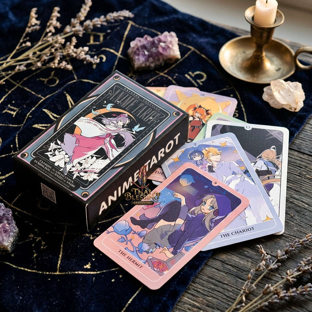 Anime Tarot Deck (10.3x6cm Modern Anime Characters Edition) - Whimsical Japanese Animation Style Divination Cards for Intuitive Readings, Otaku & Tarot Collectors