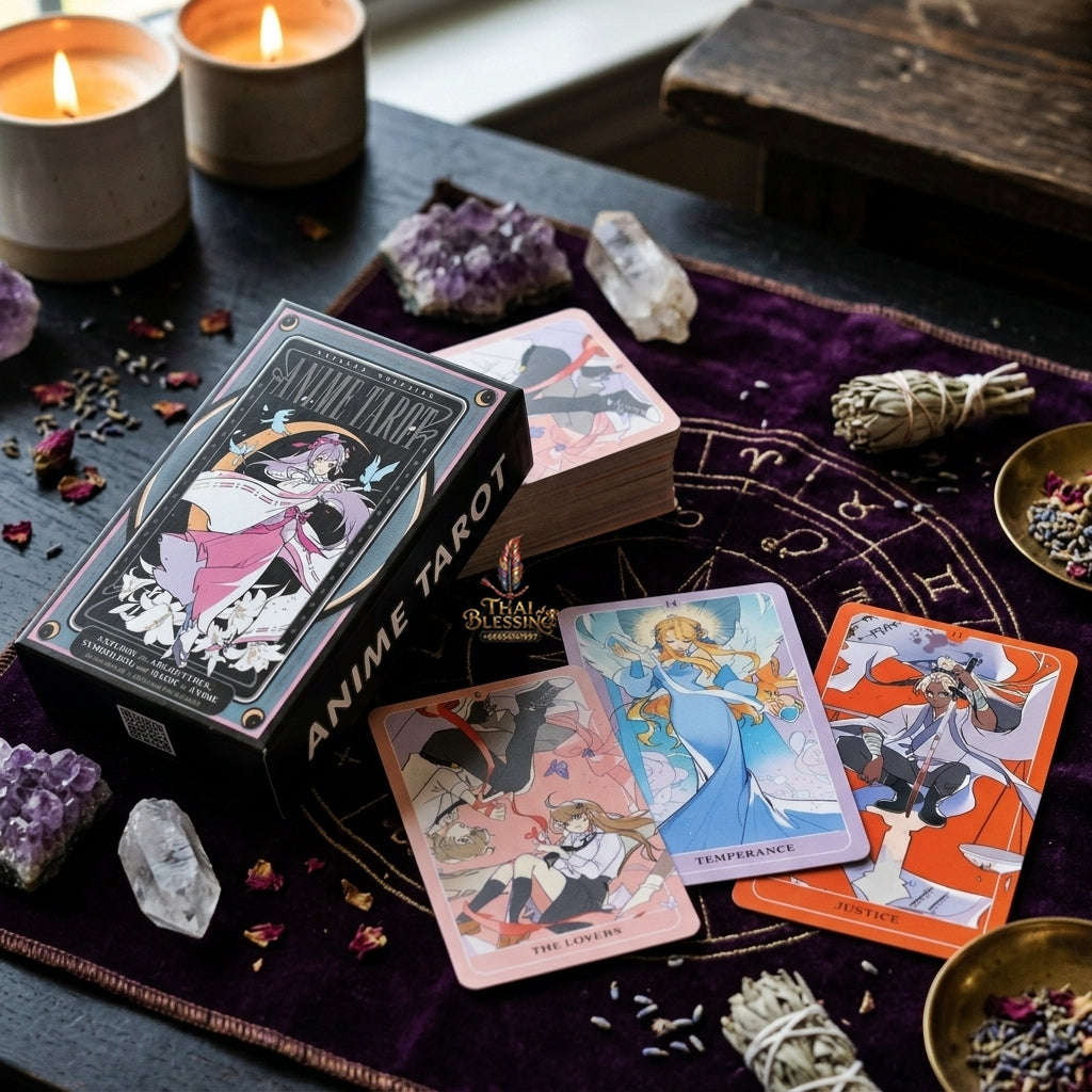 Anime Tarot Deck (10.3x6cm Modern Anime Characters Edition) - Whimsical Japanese Animation Style Divination Cards for Intuitive Readings, Otaku & Tarot Collectors