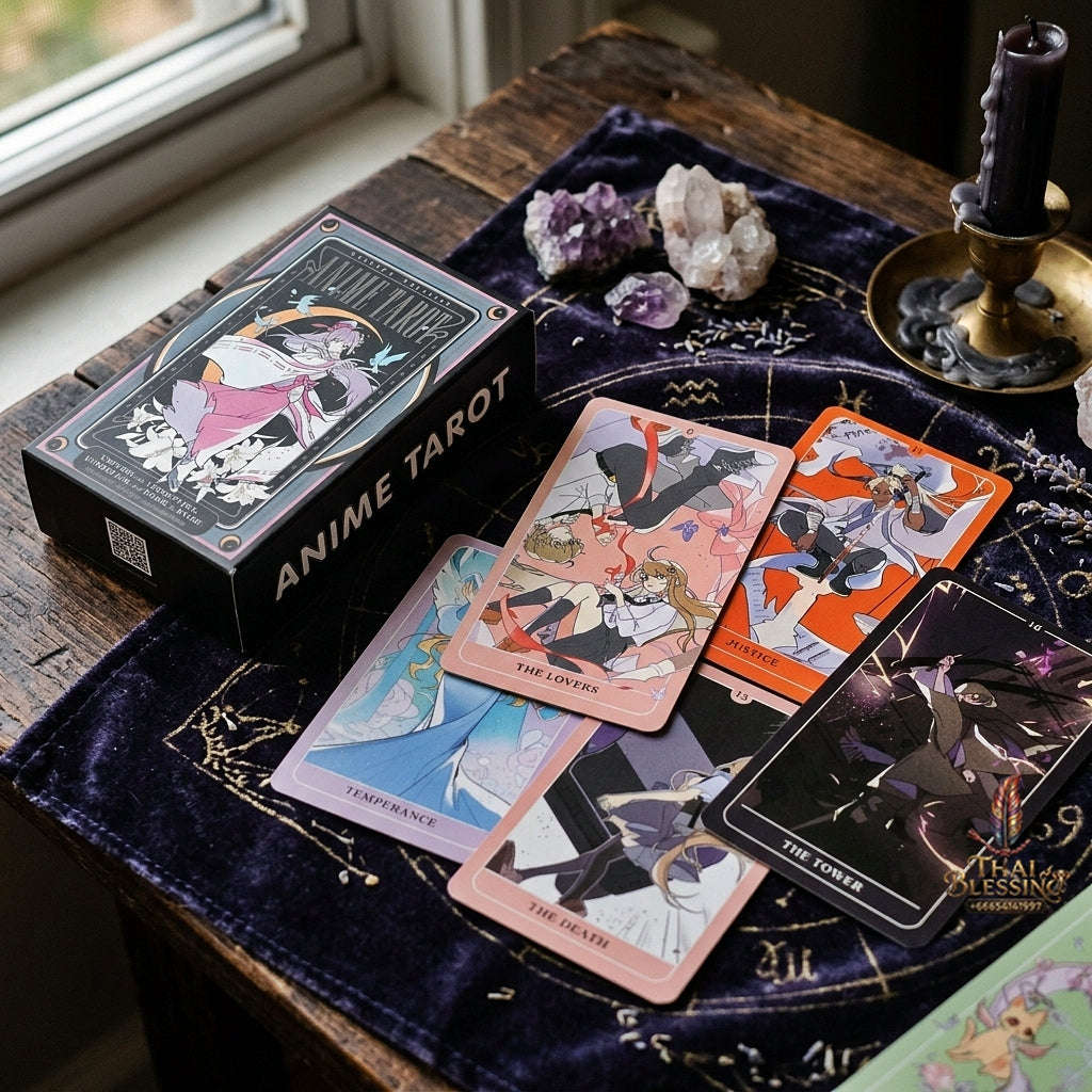 Anime Tarot Deck (10.3x6cm Modern Anime Characters Edition) - Whimsical Japanese Animation Style Divination Cards for Intuitive Readings, Otaku & Tarot Collectors