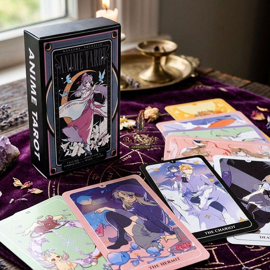 Anime Tarot Deck (10.3x6cm Modern Anime Characters Edition) - Whimsical Japanese Animation Style Divination Cards for Intuitive Readings, Otaku & Tarot Collectors