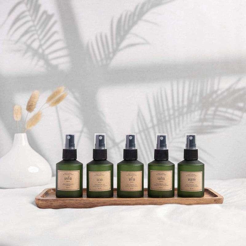 Herbal Aromatherapy Gift Set with Premium Thai Scented Oils for Relaxation and Wellness