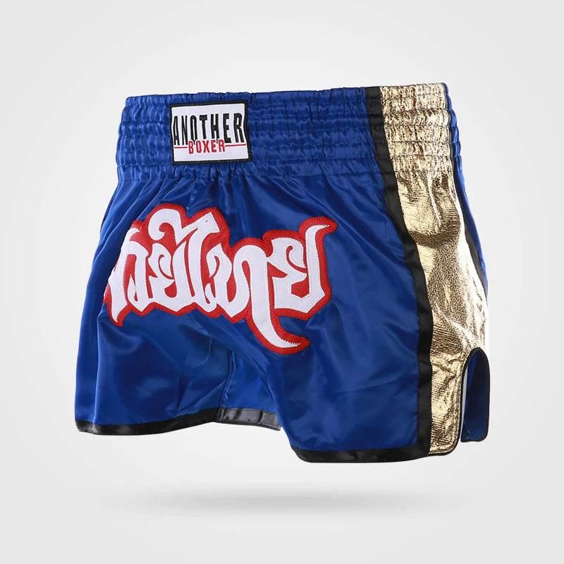 Muay Thai Shorts for Kids - Authentic Thai Blessing Co for Enhanced Performance and Style S4Blue