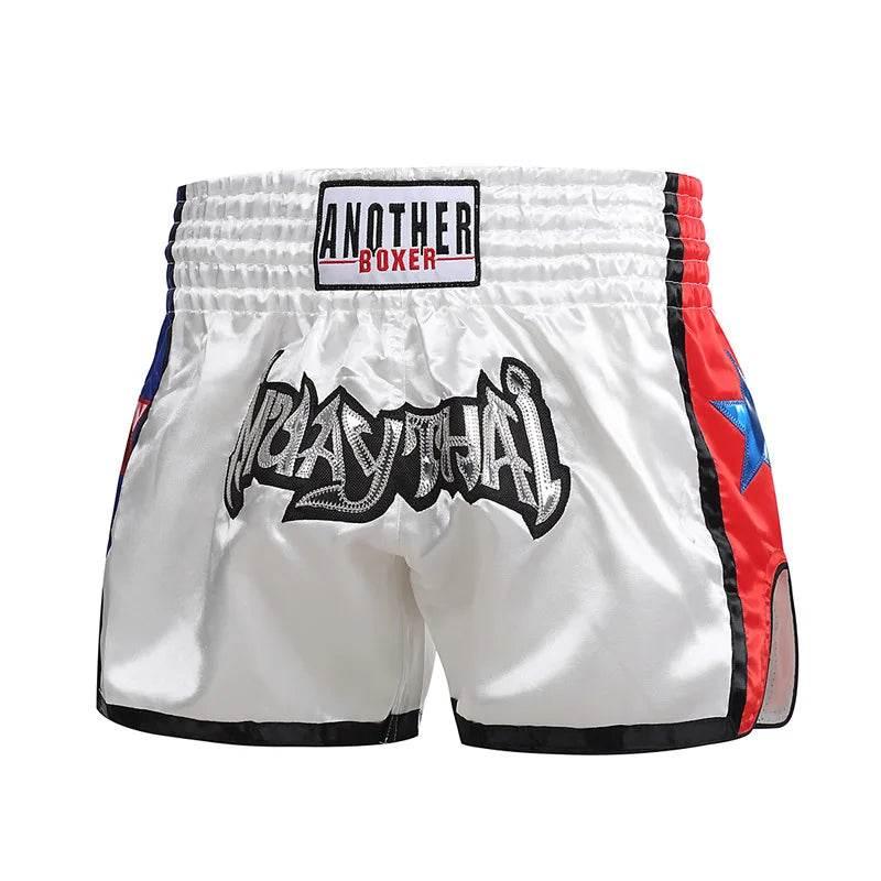 Muay Thai Shorts for Kids - Authentic Thai Blessing Co for Enhanced Performance and Style S4WhiteStar