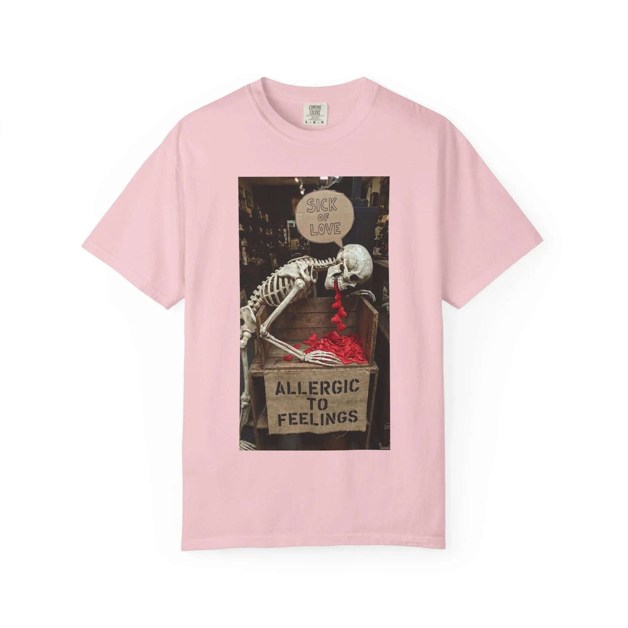 Any Century Now" Skeleton Graphic Tee - Sick of Love & Allergic To Feelings Edition Blossom