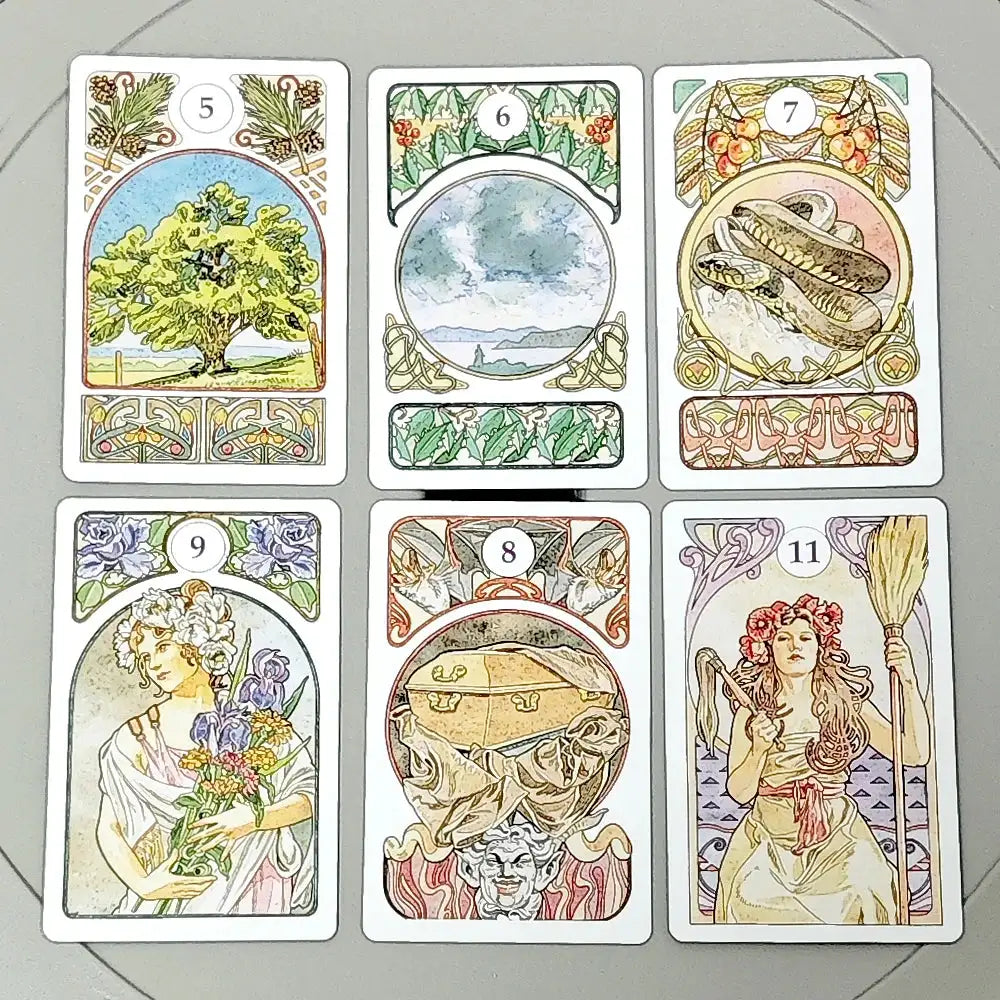 Art Nouveau Lenormand Deck 9*6cm Oracle 36 Pcs Lenormand Cards In Perfect Art Nouveau Style Default Title