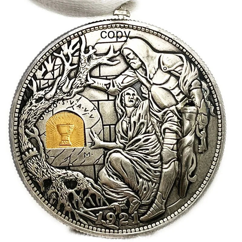 Movable Hobo Nickel Replica - Unique Silver Collectible Coin