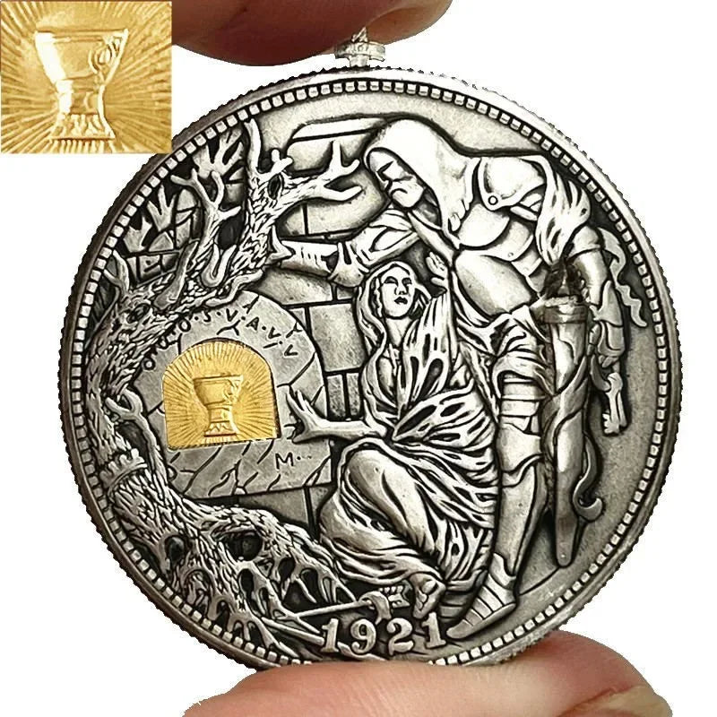 Movable Hobo Nickel Replica - Unique Silver Collectible Coin Default Title