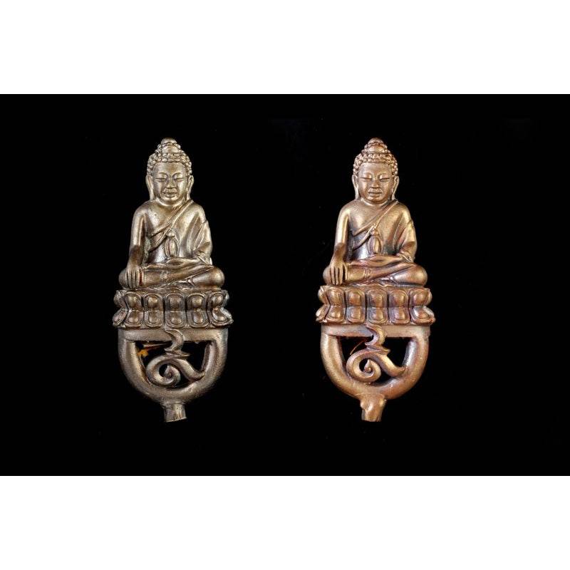 Attamano 9 auspicious Buddha amulet set two bronze pocket Buddha charms for protection and feng shui
