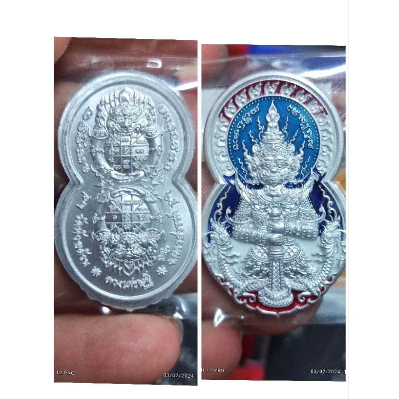Attract Endless Wealth and Supreme Protection with Authentic Duang Setthi Thaowessuwan Medal Blessed by Luang Pho Phat 110ลงยาธงชาติ