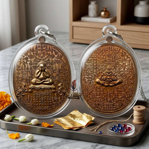 ✨ Authentic Arahang Puttho 'Maha Yant' Coin: Sacred Brass Edition by LP Sanan – Masterpiece for Protection & Abundance Thai Blessing Co By RURUECHA