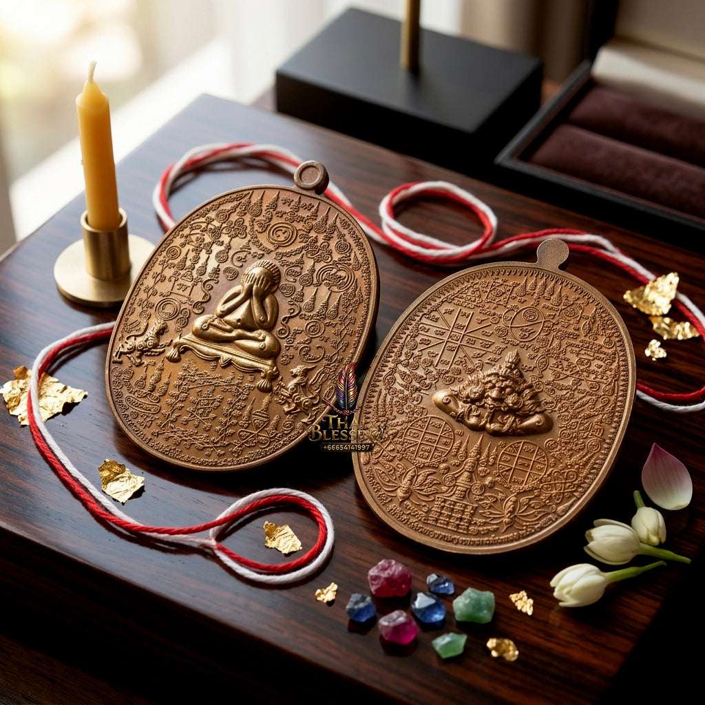 ✨ Authentic Arahang Puttho 'Maha Yant' Coin: Sacred Brass Edition by LP Sanan – Masterpiece for Protection & Abundance