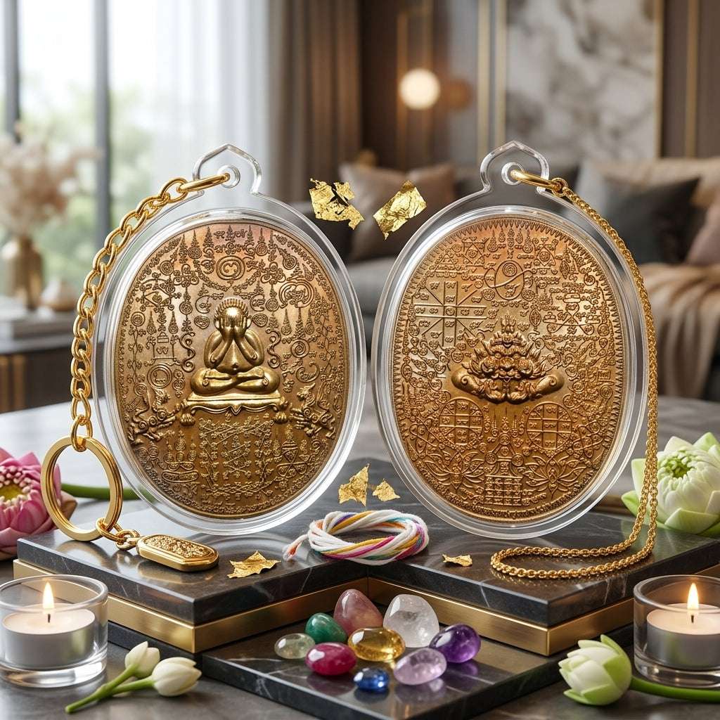 ✨ Authentic Arahang Puttho 'Maha Yant' Coin: Sacred Brass Edition by LP Sanan – Masterpiece for Protection & Abundance