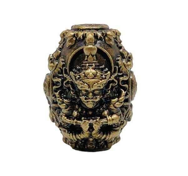 Authentic Buddhist Blessing Talisman Bead Phaya Wessuwan for Protection and Prosperity Thongthip
