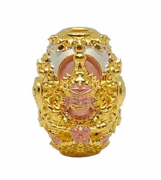 Authentic Buddhist Blessing Talisman Bead phaya-wessuwan ร้านค้าของฉัน Gold plated and enameled Thongthip Silver plated with enamel Thongthip-Silver plated with enamel-Gold plated and enameled-3k plating-Referee set receive 4 pieces-