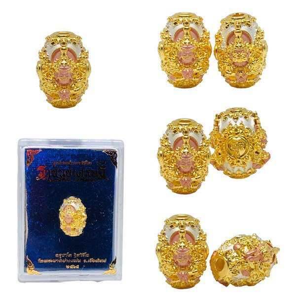 Authentic Buddhist Blessing Talisman Bead phaya-wessuwan ร้านค้าของฉัน Gold plated and enameled Thongthip Silver plated with enamel Thongthip-Silver plated with enamel-Gold plated and enameled-3k plating-Referee set receive 4 pieces-