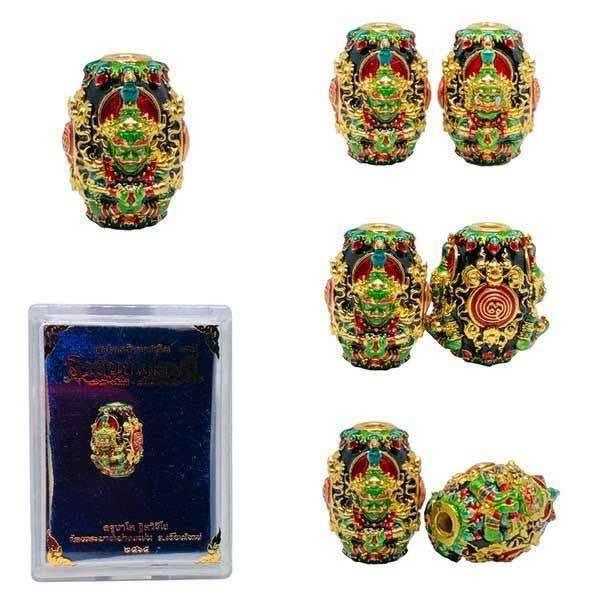 Authentic Buddhist Blessing Talisman Bead Phaya Wessuwan for Protection and Prosperity
