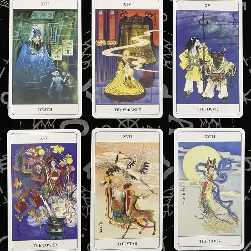 Authentic Chinese Tarot Deck Card Games 10.3 x 6 cm – Beautiful Traditional Design