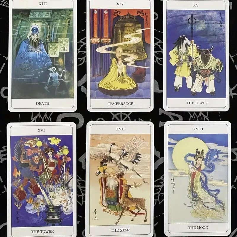 Authentic Chinese Tarot Deck Card Games 10.3 x 6 cm – Beautiful Traditional Design