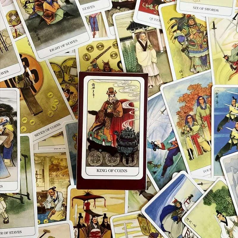 Authentic Chinese Tarot Deck Card Games 10.3 x 6 cm – Beautiful Traditional Design