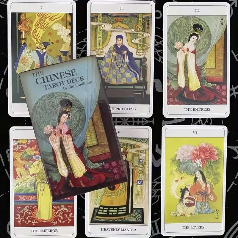 Authentic Chinese Tarot Deck Card Games 10.3 x 6 cm – Beautiful Traditional Design