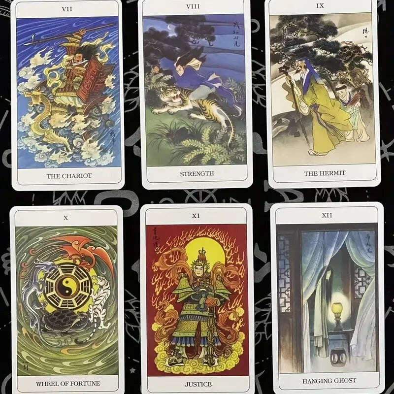 Authentic Chinese Tarot Deck Card Games 10.3 x 6 cm – Beautiful Traditional Design