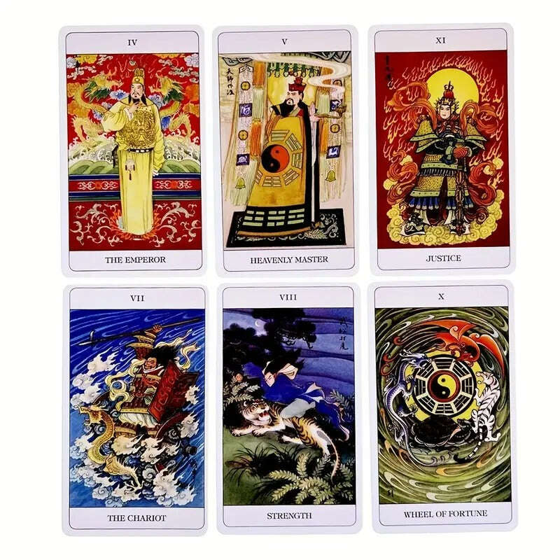 Authentic Chinese Tarot Deck Card Games 10.3 x 6 cm – Beautiful Traditional Design