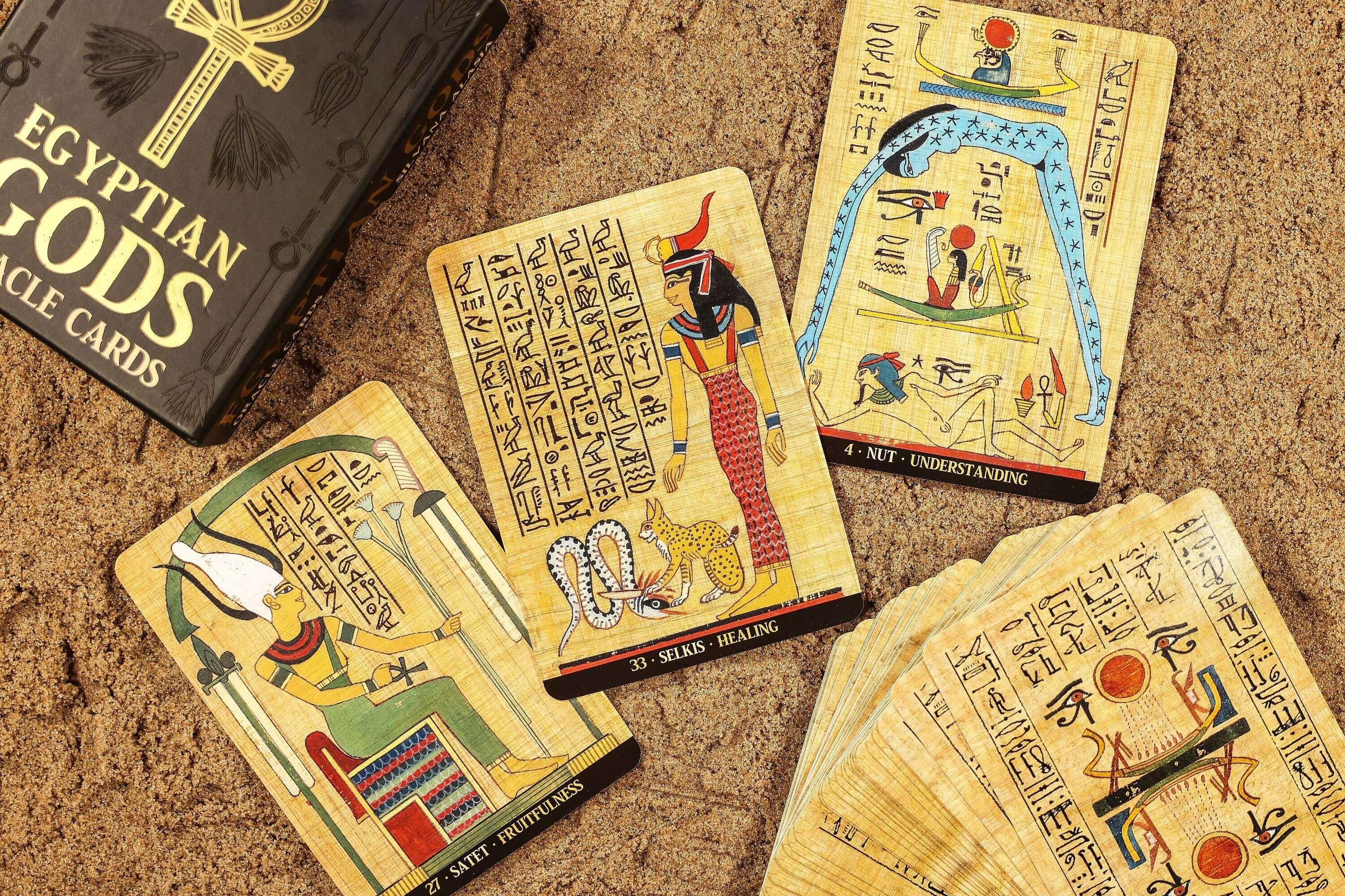 Authentic Egyptian Gods Oracle Cards – Gypsy Tarot Oracle Deck 11 x 6.5 cm