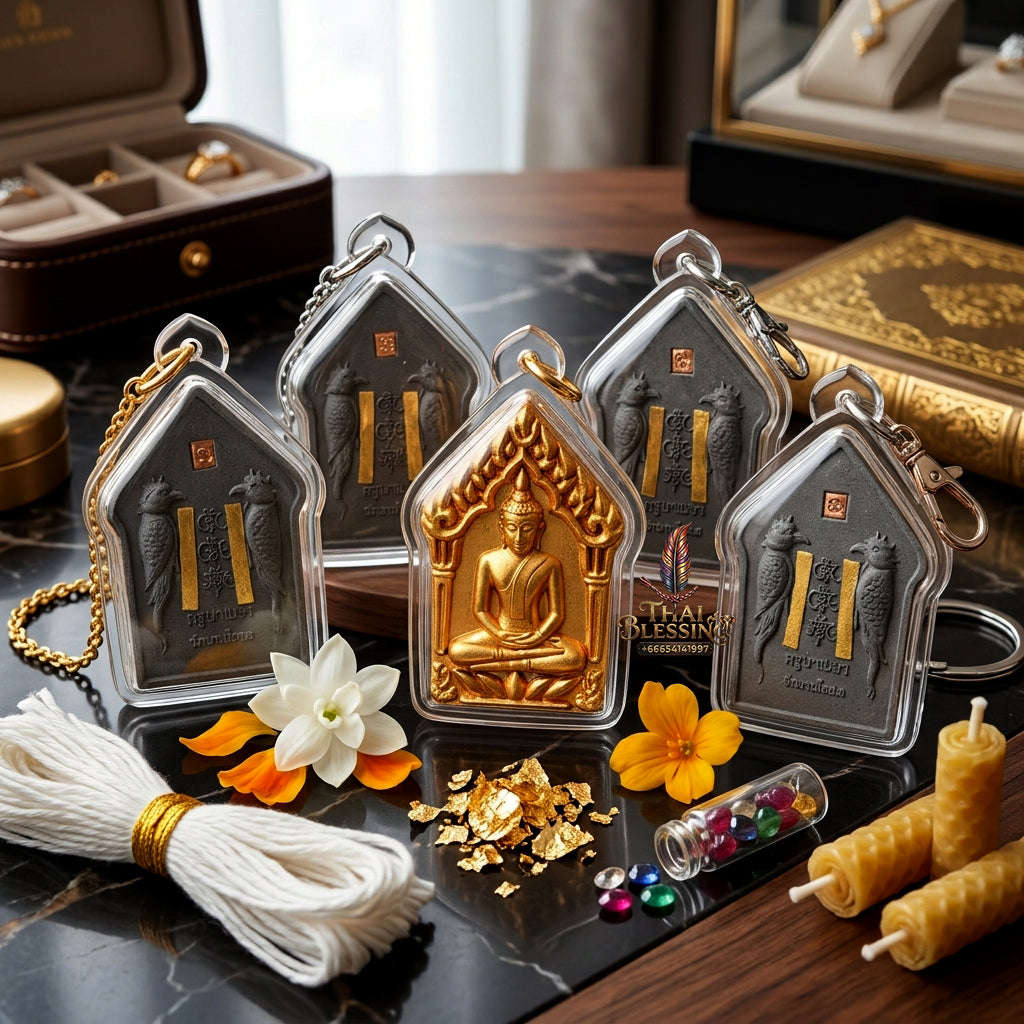 ✨ Authentic 'Khun Phaen 5 Rob' Prai Sarika: Sacred Herb Powder Edition by Khru Ba Baeng, Wat Ban Tanod – 2014 Masterpiece Thai Blessing Co By RURUECHA