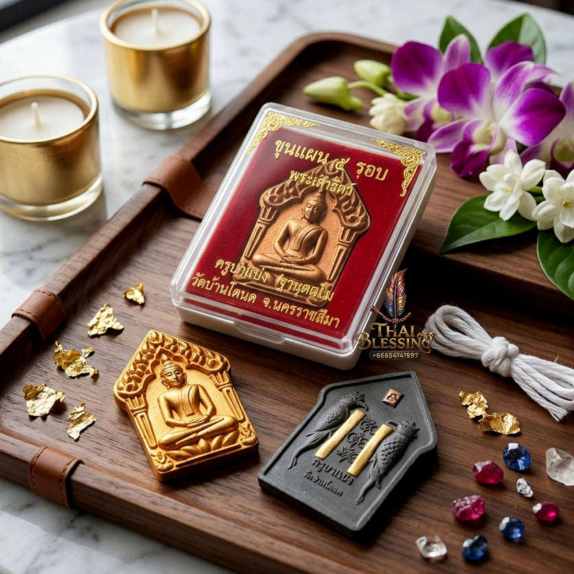 ✨ Authentic 'Khun Phaen 5 Rob' Prai Sarika: Sacred Herb Powder Edition by Khru Ba Baeng, Wat Ban Tanod – 2014 Masterpiece Thai Blessing Co By RURUECHA