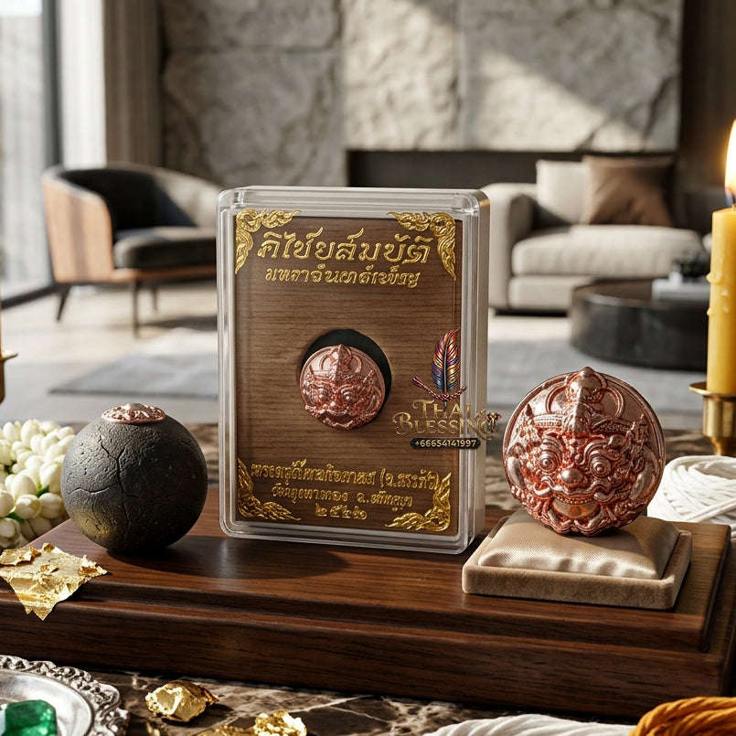 ✨ Authentic 'Luk Nu Phra Rahu' (Rahu Archery Bolt): Single-Eyed Coconut Shell & 'Pink Gold' Edition by Phra Kru Sophon Kityathorn (Ajarn Rotsiri), Wat Phukhao Thong – 2019 Masterpiece Thai Blessing Co By RURUECHA