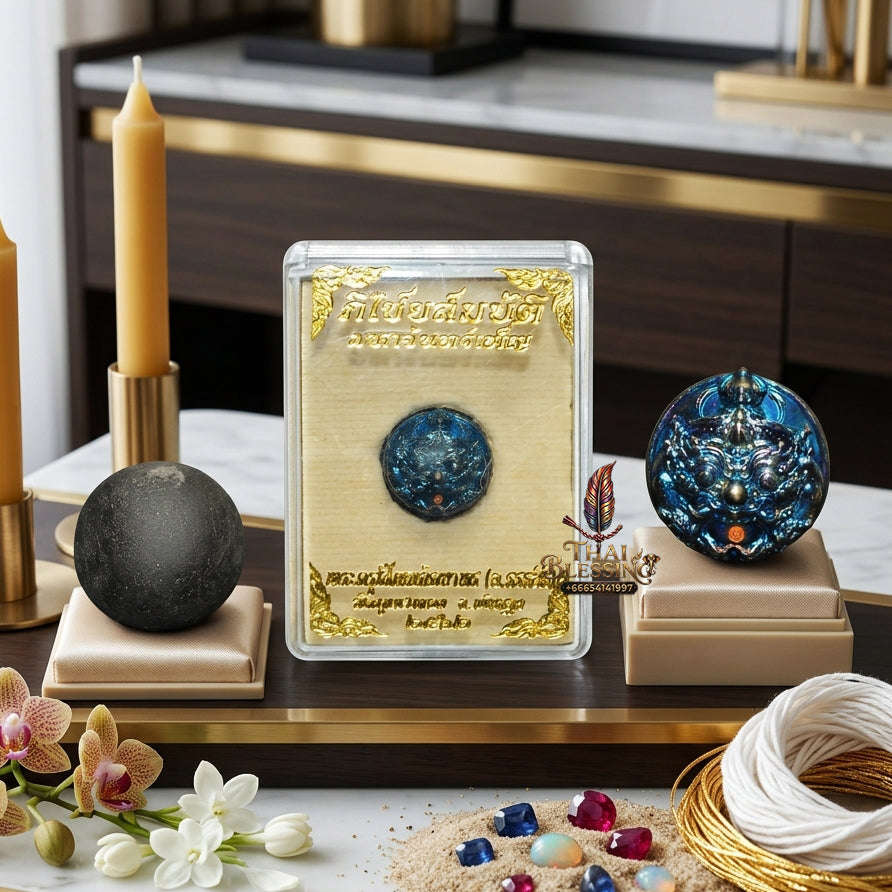 ✨ Authentic 'Luk Nu Phra Rahu' (Rahu Archery Bolt): Single-Eyed Coconut Shell & Sacred Satta Metal Edition by Phra Kru Sophon Kityathorn (Ajarn Rotsiri), Wat Phukhao Thong – 2019 Masterpiece Thai Blessing Co By RURUECHA