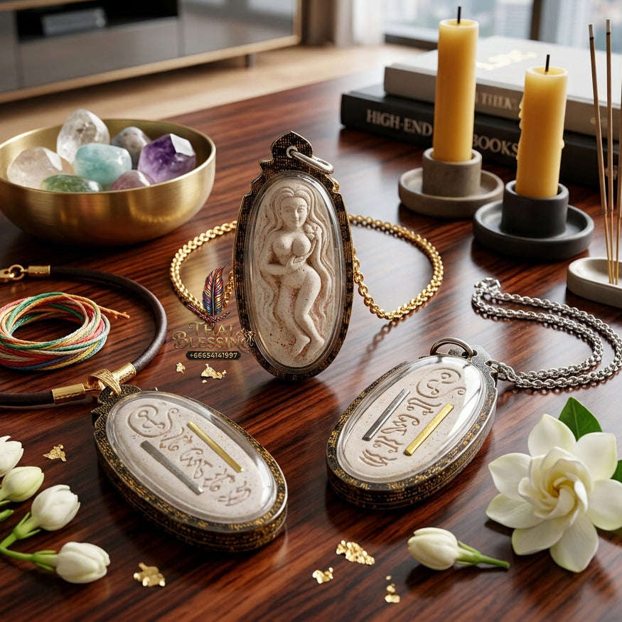 ✨ Authentic 'Mae Nuea Hom' Attraction Talisman: '7 Naree' Sacred Powder Edition by Khru Ba Thamm Muni – 2015 Masterpiece Thai Blessing Co By RURUECHA