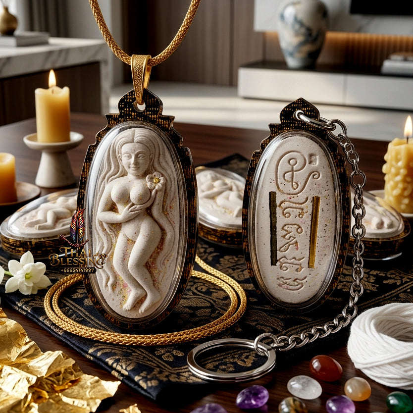 ✨ Authentic 'Mae Nuea Hom' Attraction Talisman: '7 Naree' Sacred Powder Edition by Khru Ba Thamm Muni – 2015 Masterpiece Thai Blessing Co By RURUECHA