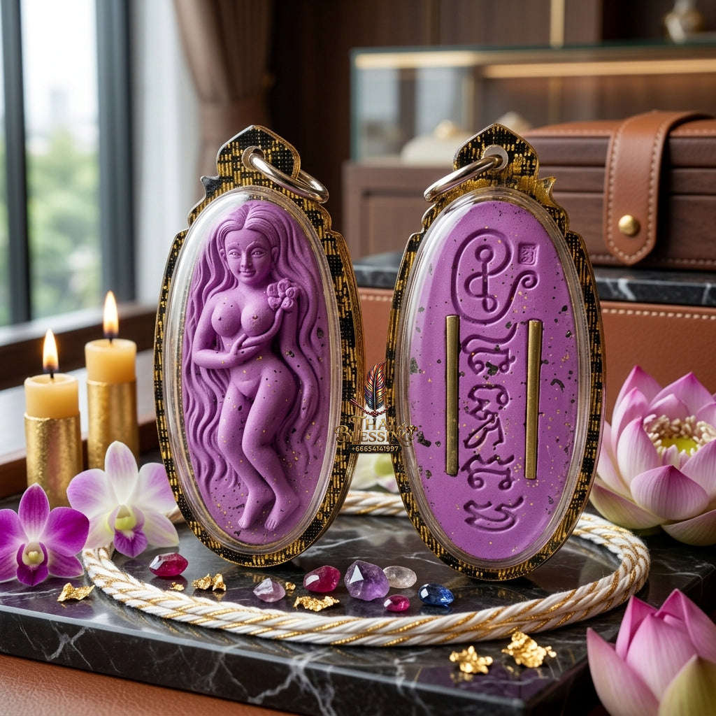 ✨ Authentic 'Mae Nuea Hom' Attraction Talisman: '7 Naree' Sacred Powder Edition by Khru Ba Thamm Muni – 2015 Masterpiece Thai Blessing Co By RURUECHA