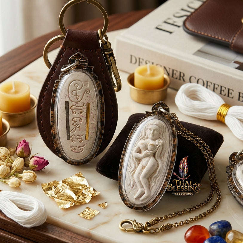 ✨ Authentic 'Mae Nuea Hom' Attraction Talisman: '7 Naree' Sacred Powder Edition by Khru Ba Thamm Muni – 2015 Masterpiece Thai Blessing Co By RURUECHA