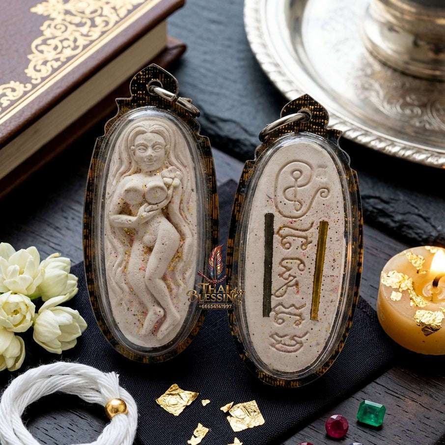 ✨ Authentic 'Mae Nuea Hom' Attraction Talisman: '7 Naree' Sacred Powder Edition by Khru Ba Thamm Muni – 2015 Masterpiece Thai Blessing Co By RURUECHA
