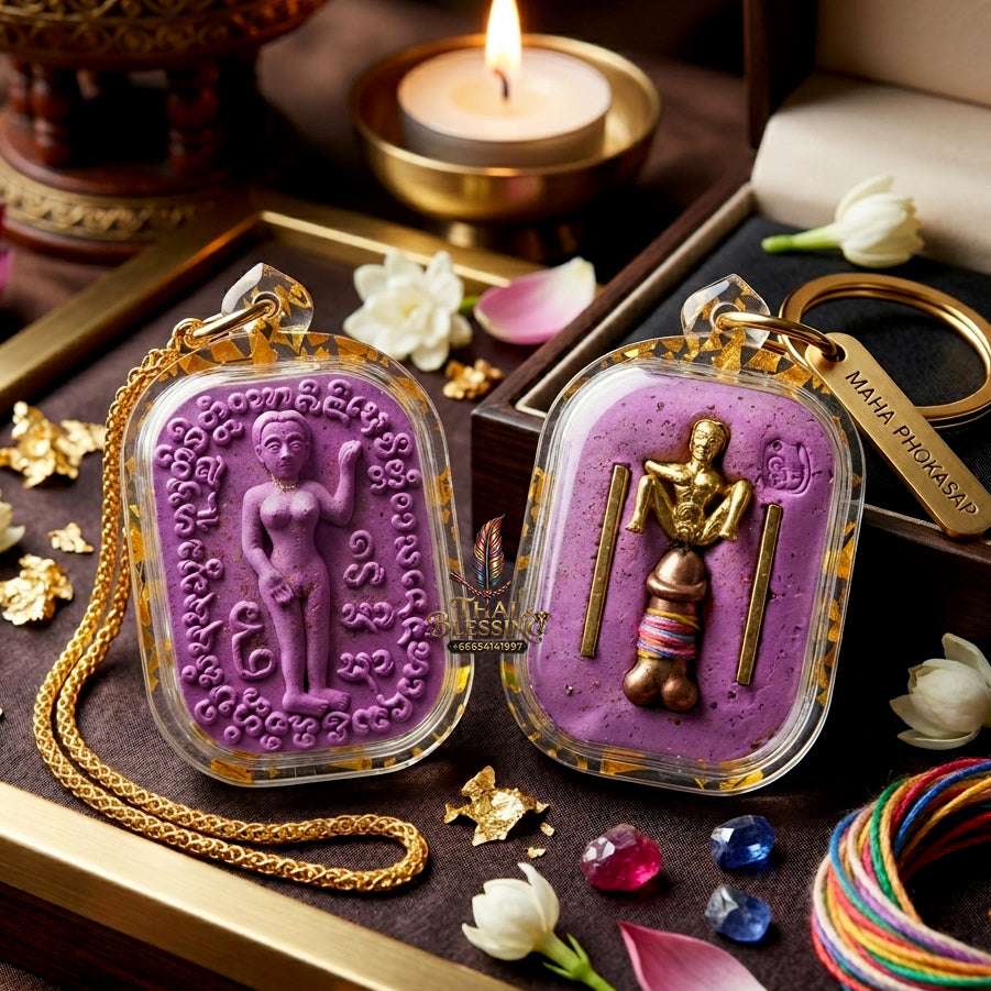 ✨ Authentic "Mae Nuea Hom" (Magnetic Charm – Purple Edition for LGBTQ+) – Consecrated by Kruba Tao (2026) Thai Blessing Co By RURUECHA