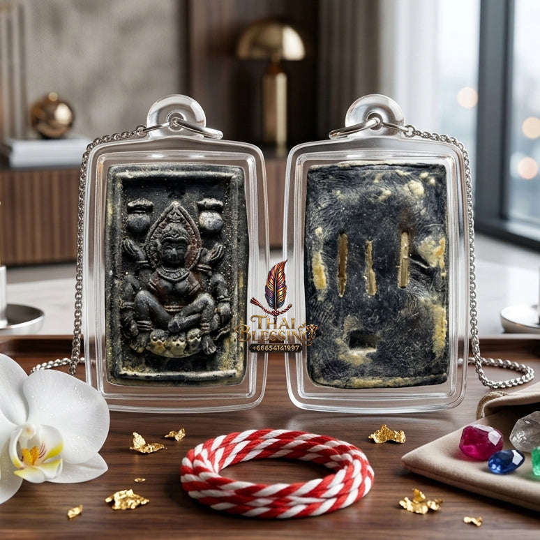 ✨ Authentic 'Nang Kruan' Great Attraction Talisman: '7 Cemetery' Sacred Powder & Silver Takrut Edition by Phra Maha Warin, Wat San Ton Mue – Masterpiece for Love & Persuasion Thai Blessing Co By RURUECHA