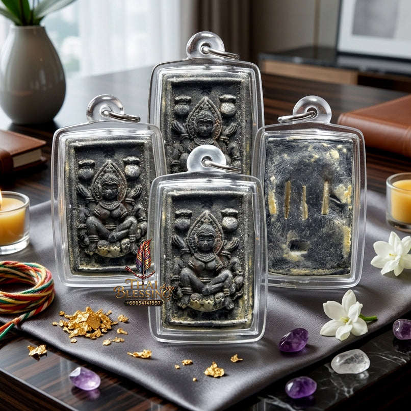 ✨ Authentic 'Nang Kruan' Great Attraction Talisman: '7 Cemetery' Sacred Powder & Silver Takrut Edition by Phra Maha Warin, Wat San Ton Mue – Masterpiece for Love & Persuasion Thai Blessing Co By RURUECHA