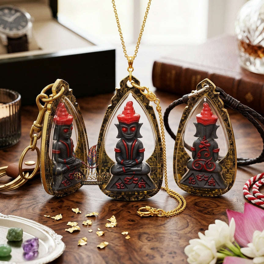 ✨ Authentic 'Phra Ngang' Great Attraction Talisman: 'Samlit' Bronze Edition by Khru Ba Thamm Muni – Sacred Ritual Artifact Thai Blessing Co By RURUECHA