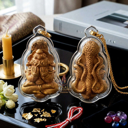 ✨ Authentic 'Phra Pidta Sri Maharaj Phangkaphon' Amulet: 'Maha Chok Maha Setthi' Wealth Edition (Copper) by Wat Khongkha Wong – 2007 Masterpiece Thai Blessing Co By RURUECHA